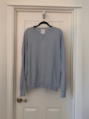 Aerie offline terry sweatshirt dusty blue heather